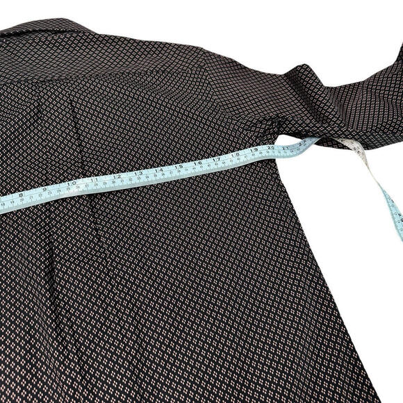 NWT Scotch & Soda Amsterdam Dress Shirt Sz 15 32/33 Geometric Brown/Pink $180 - Picture 10 of 11